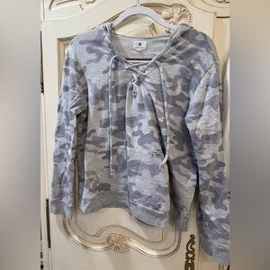 Sundry Camo Lace Up Hoodie